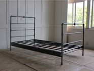 Fashion Metal Single Bed Customizable Size Simple Shape Stable Load Bearing