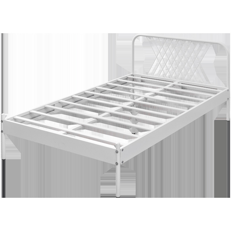 Multiple Sizes White Iron Single Bed , Steel Single Bed Elegant Design