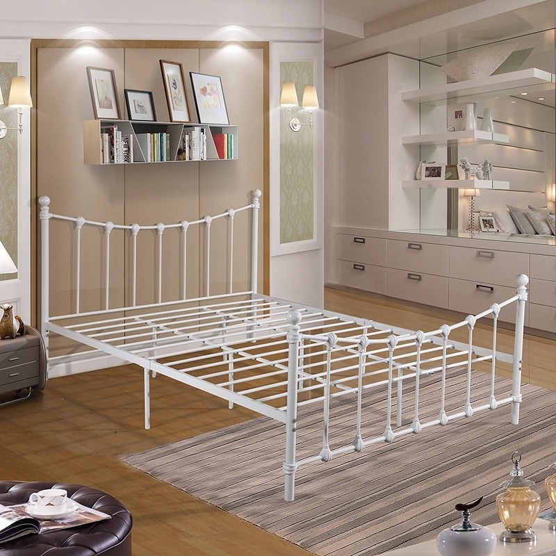 Modern Leisure Hotel Wrought Iron Double Bed , Childrens Metal Bed Frame